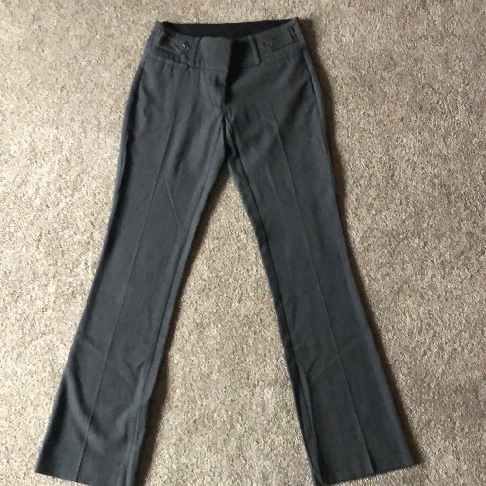 Gray Bootcut Dress Pants